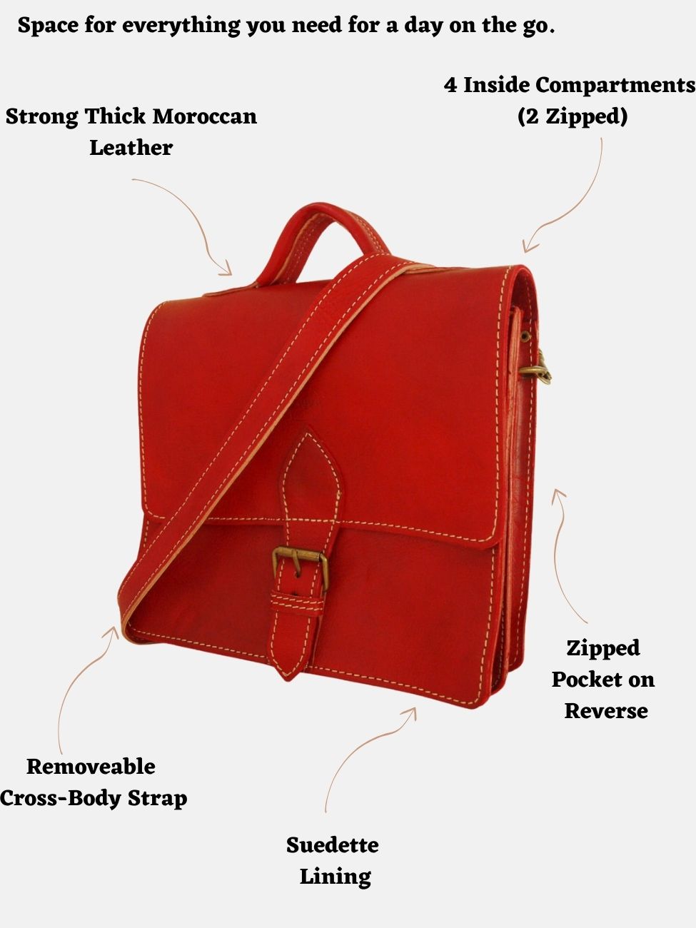 The Casablanca Mini Satchel in Red