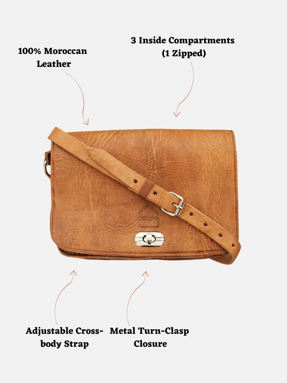 The Kenitra Cross-Body Bag in Tan