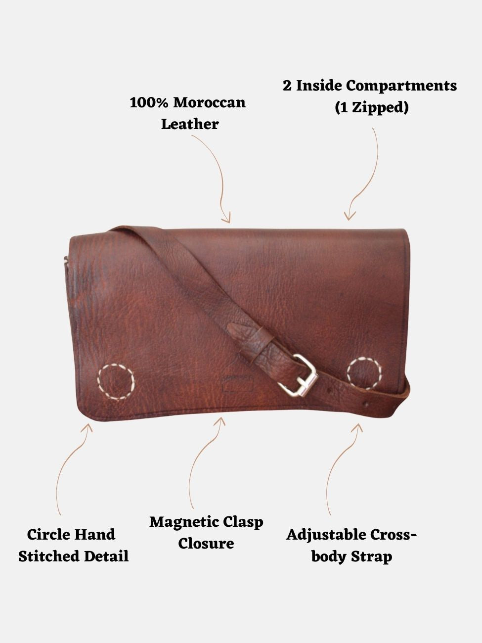 The Kenitra Shoulder Bag in Dark Brown