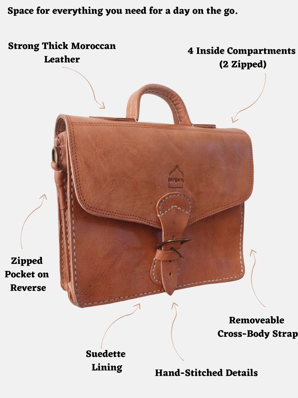 حقيبة Marrakech الصغيرة بلون البيج