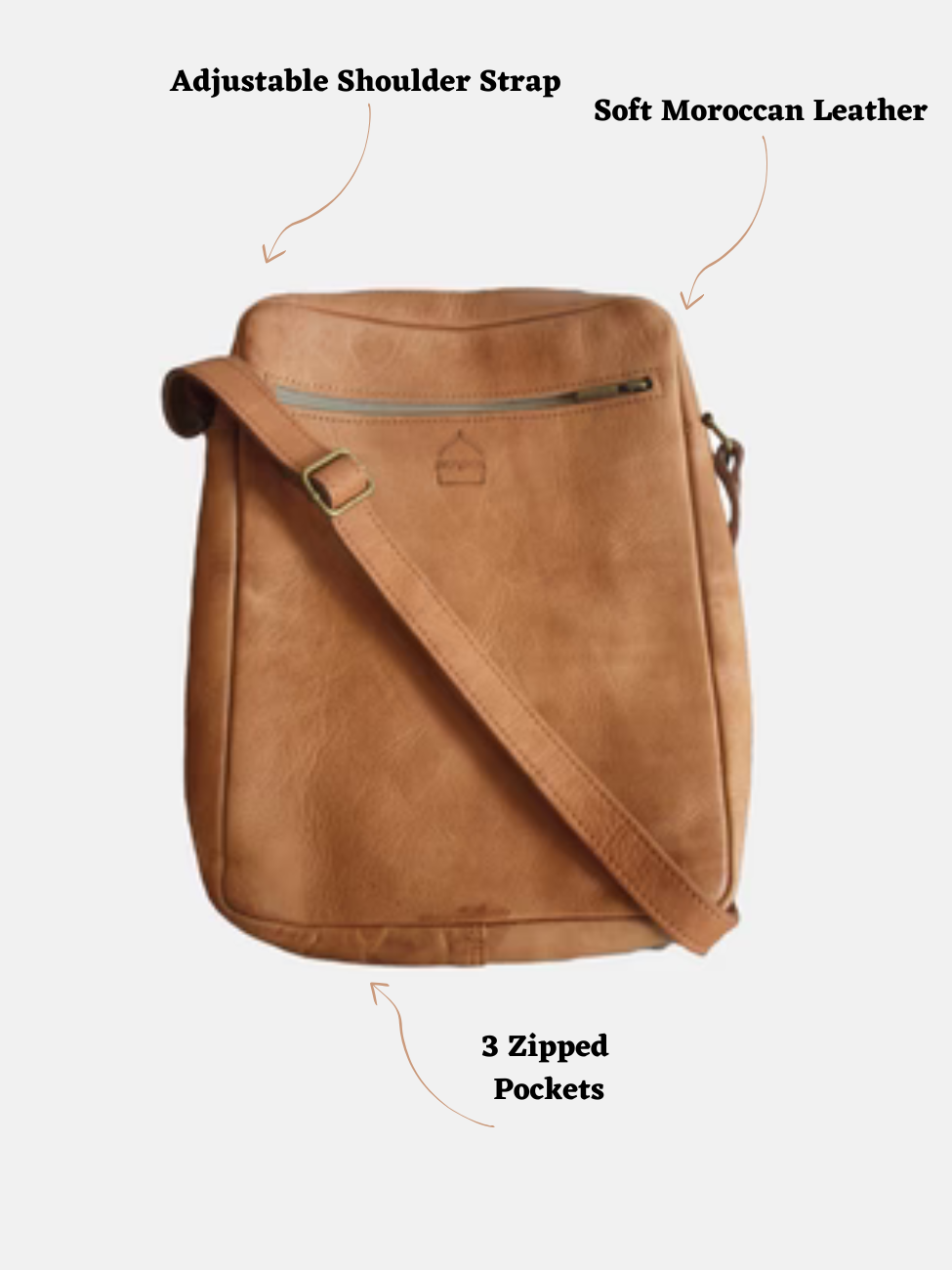 De Martil Large Messenger Bag in bruin