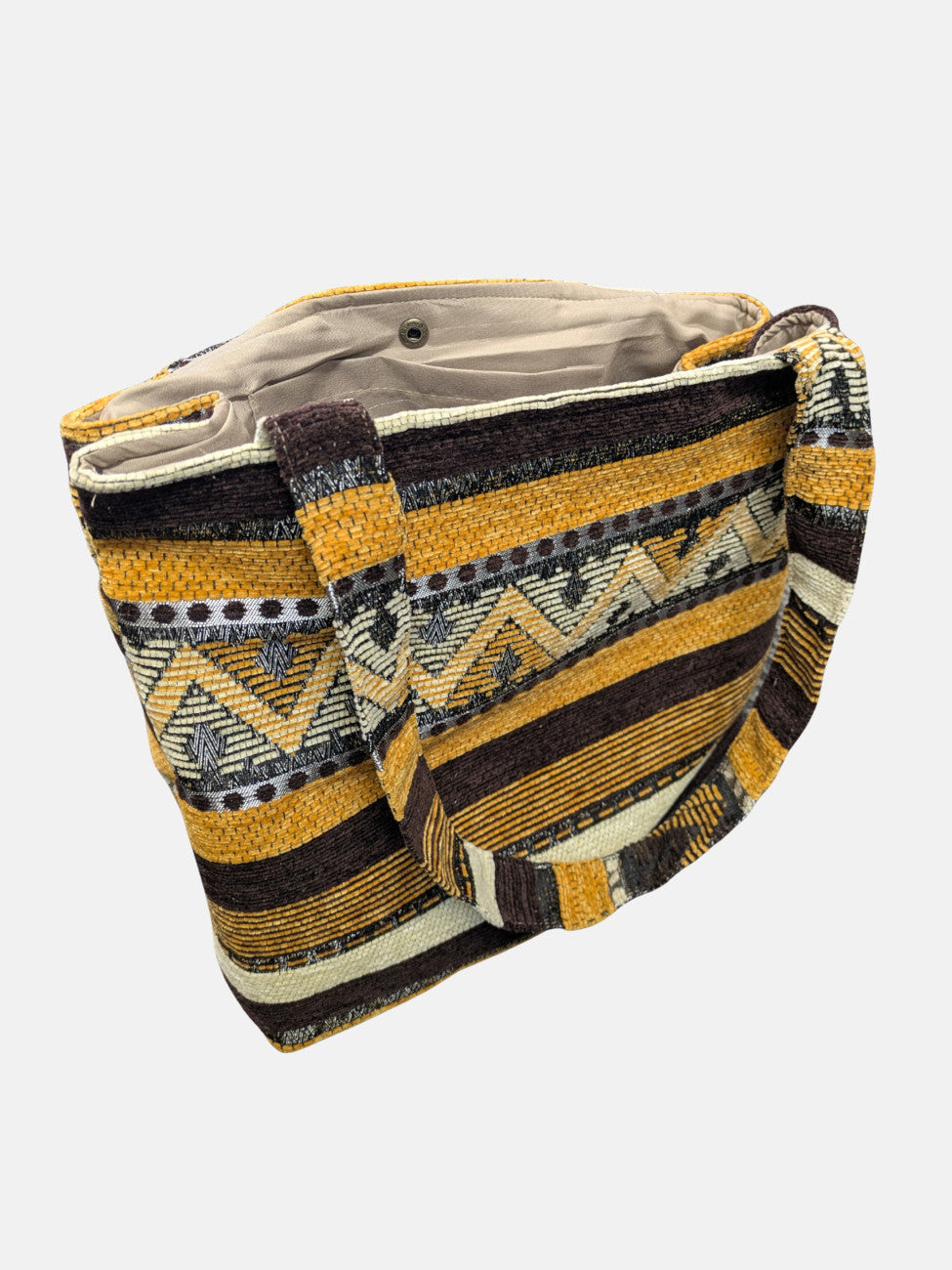 The Nador Small Expandable Fabric Tote in Yellow