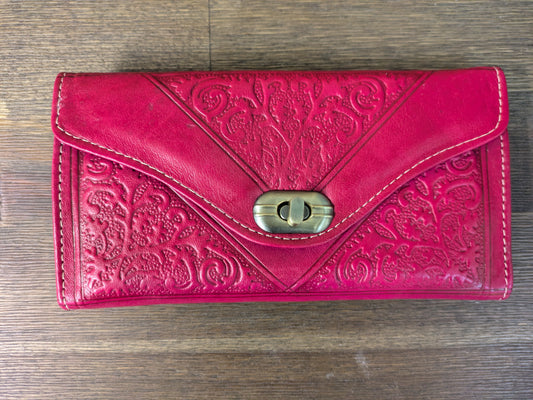 Second - Leather Tri-Fold Purse Pink