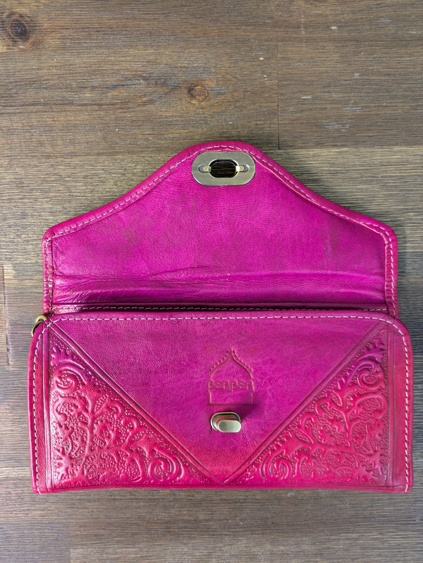 Second - Leather Tri-Fold Purse Pink