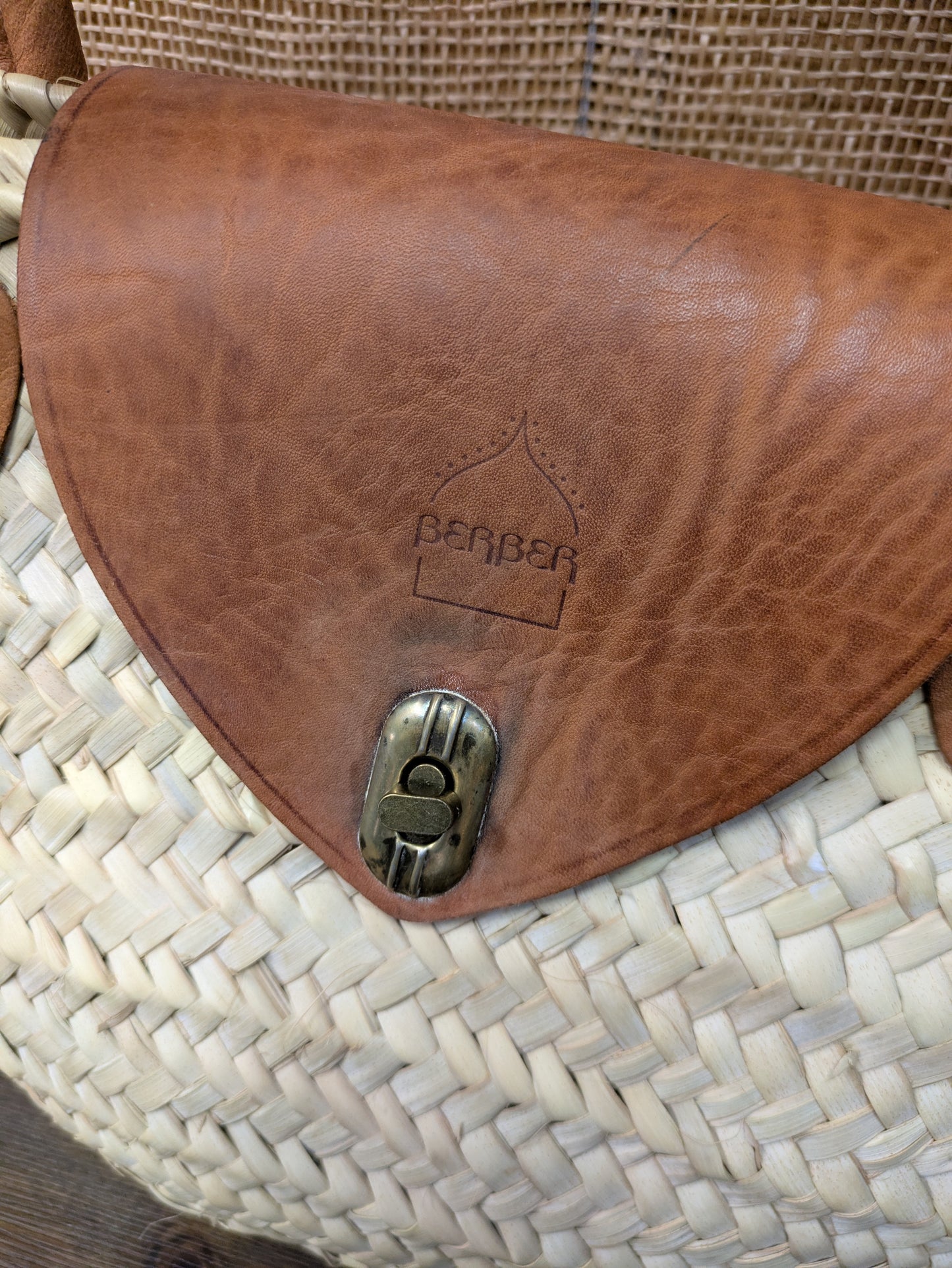 De Safi kleine rotan strandtas