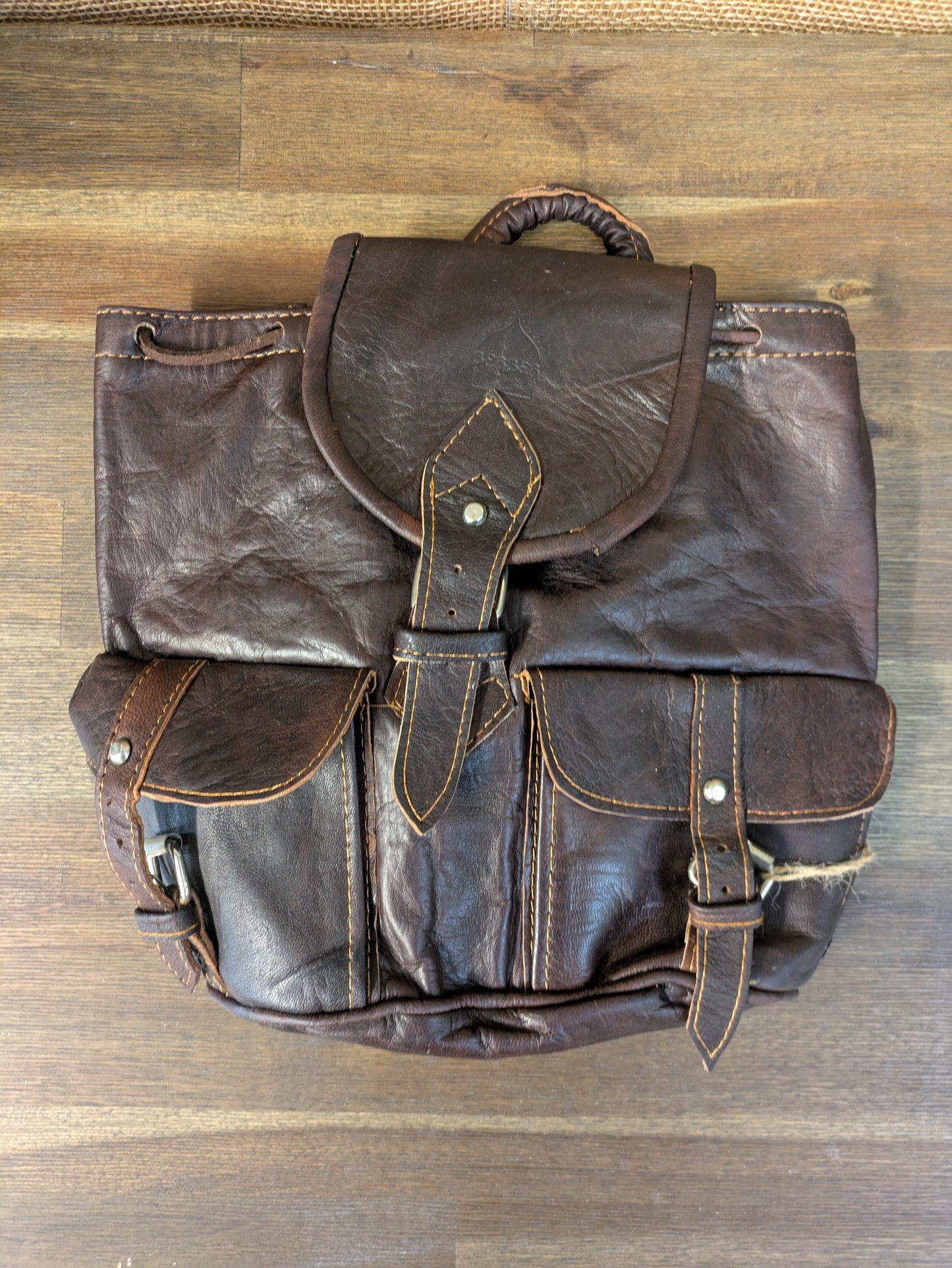 Second - The Larache Small Rucksack in Dark Brown