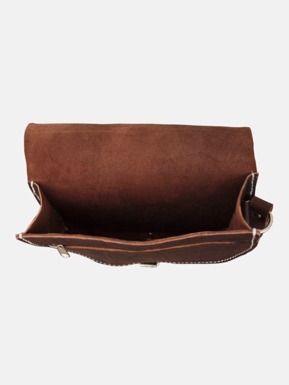 The Temara Large Saddle Bag in Dark Brown