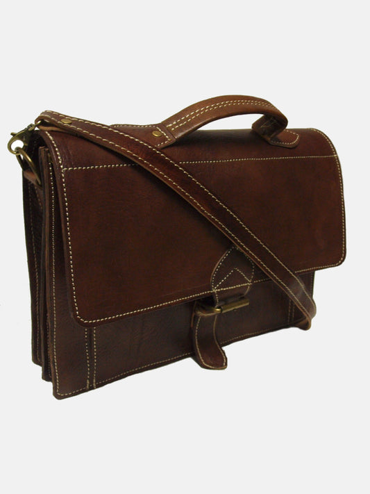 De Casablanca Medium Satchel in donkerbruin