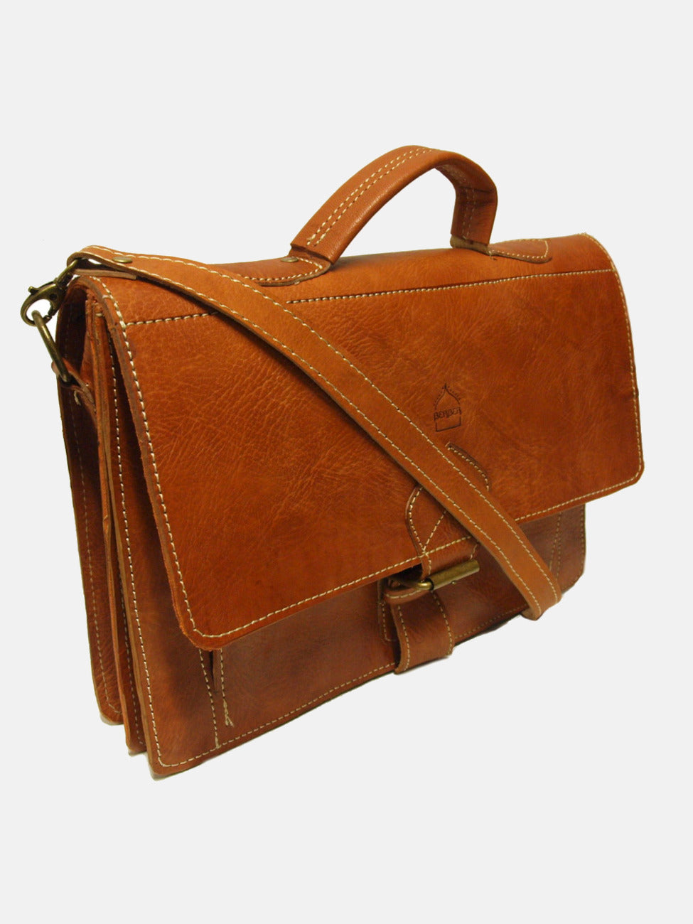 De Casablanca Medium Satchel in lichtbruin