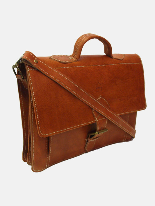 De Casablanca Large Satchel in lichtbruin