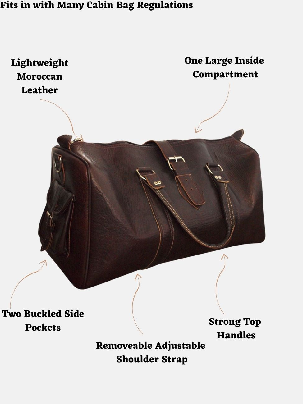 The Rabat Overnight Bag in Dark Brown