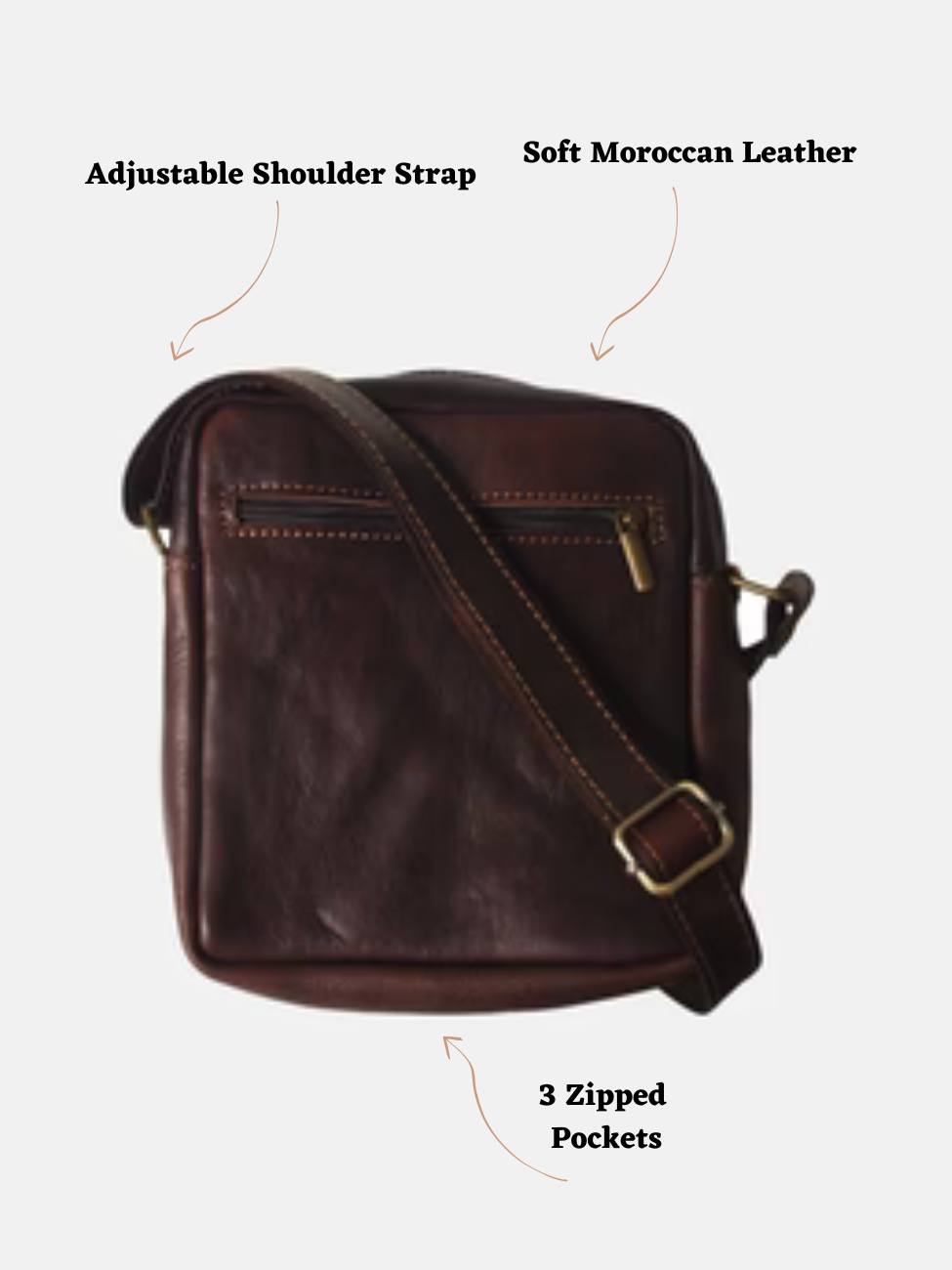 De Martil Small Messenger Bag in donkerbruin