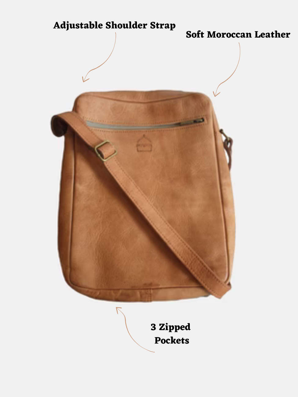 De Martil Large Messenger Bag in bruin 