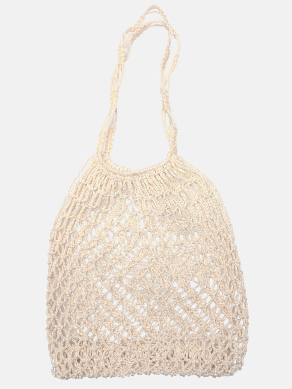 Die Nador Makramee-Tasche in Creme