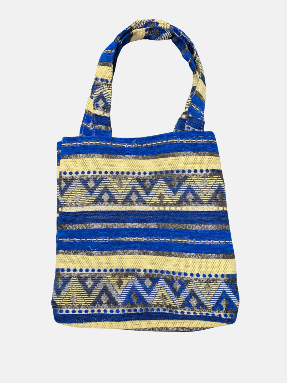 The Nador Large Expandable Fabric Tote in Blue