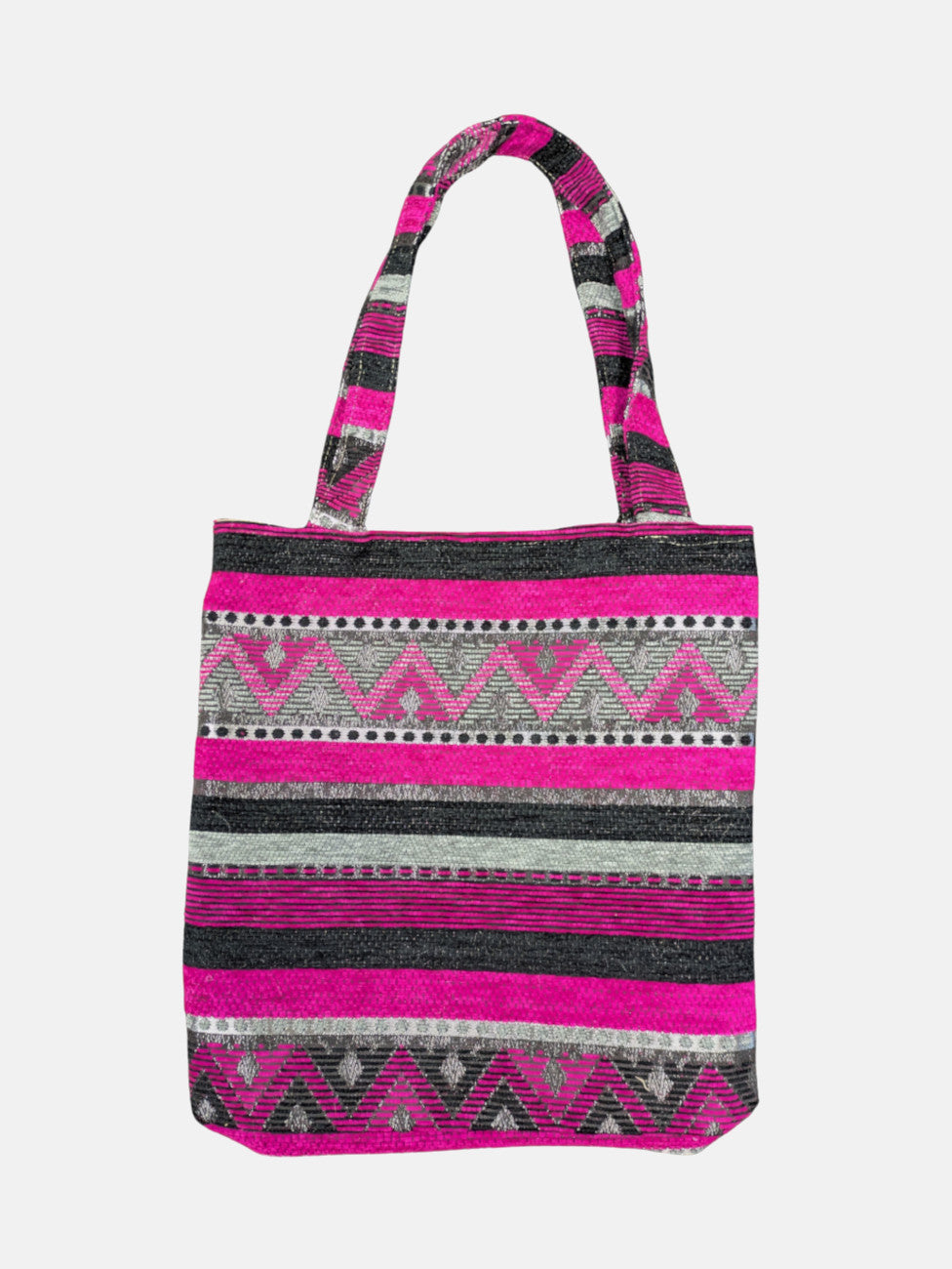 The Nador Large Expandable Fabric Tote in Pink