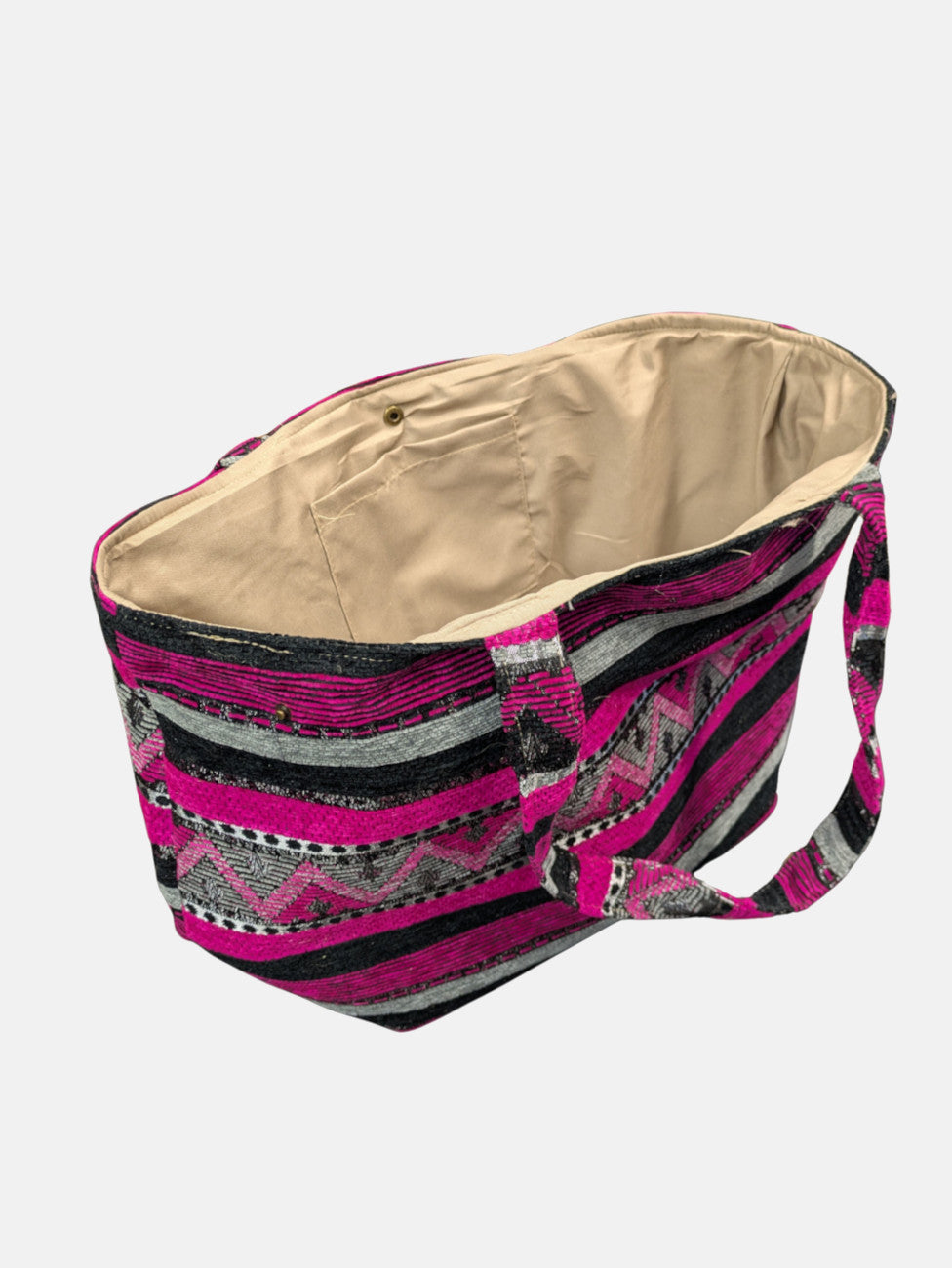 The Nador Large Expandable Fabric Tote in Pink