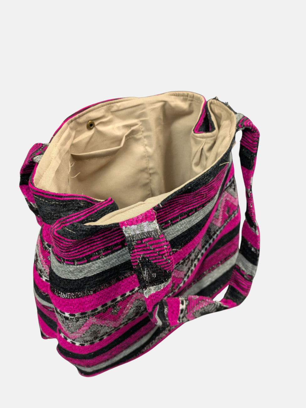 The Nador Large Expandable Fabric Tote in Pink