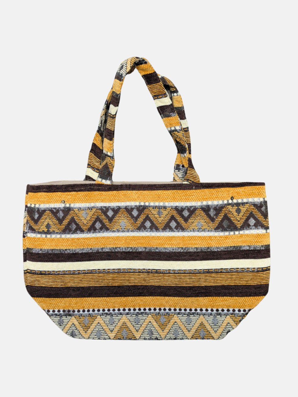 The Nador Large Expandable Fabric Tote in Yellow