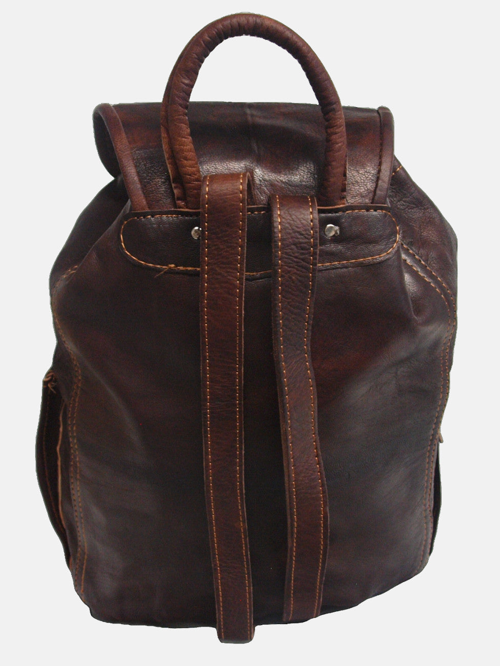 The Larache Large Rucksack in Dark Brown