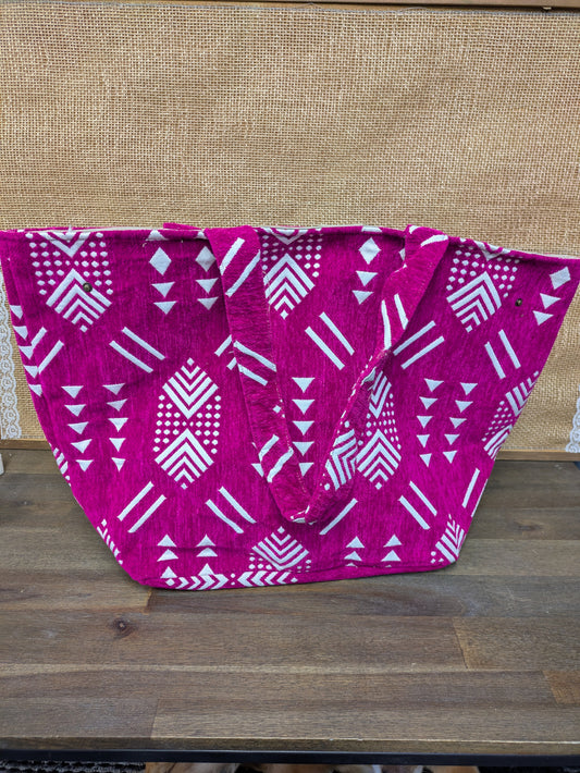 Sample - The Nador Large Expandable Fabric Tote in Pink