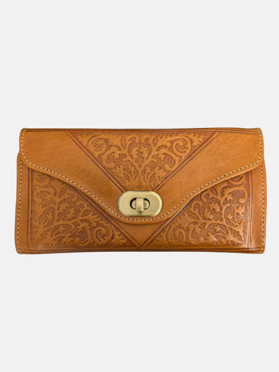 Limited Edition Leather Tri-Fold Purse Tan