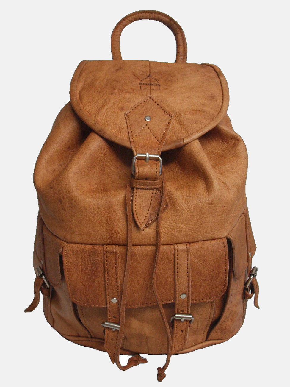 The Larache Large Rucksack in  tan