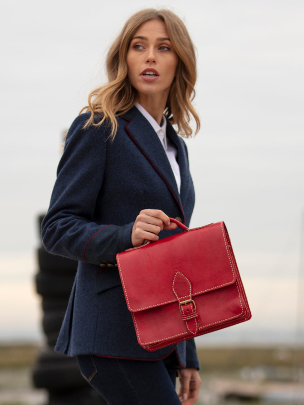 De Casablanca Mini Satchel in Rood