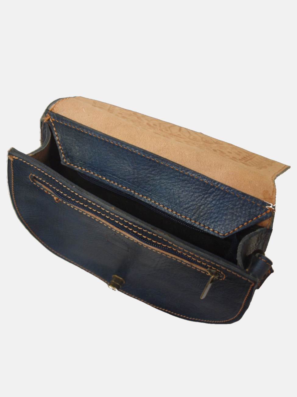 Sac de Selle Temara embossé en bleu marine