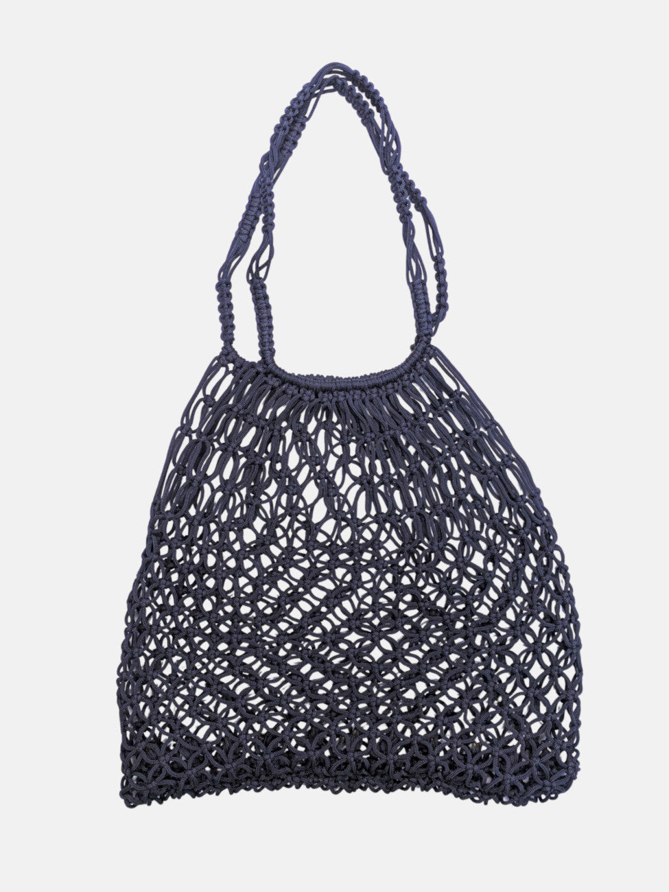 The Nador Macrame Tote in Navy