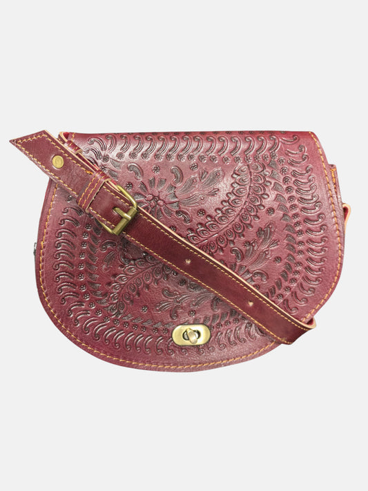 Sac de Selle Temara embossé en marron