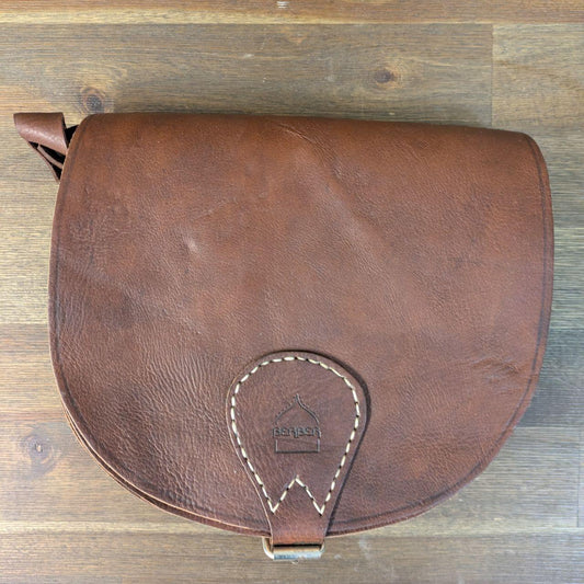 Zweitens - Die große Satteltasche Temara in Dunkelbraun