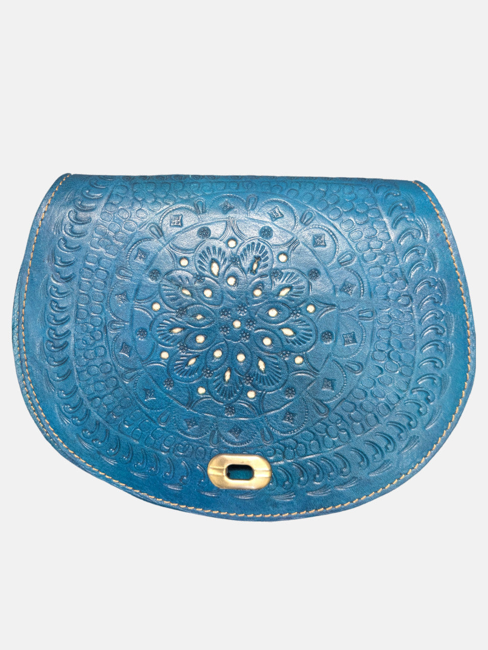 Sac de Selle Temara embossé en bleu clair