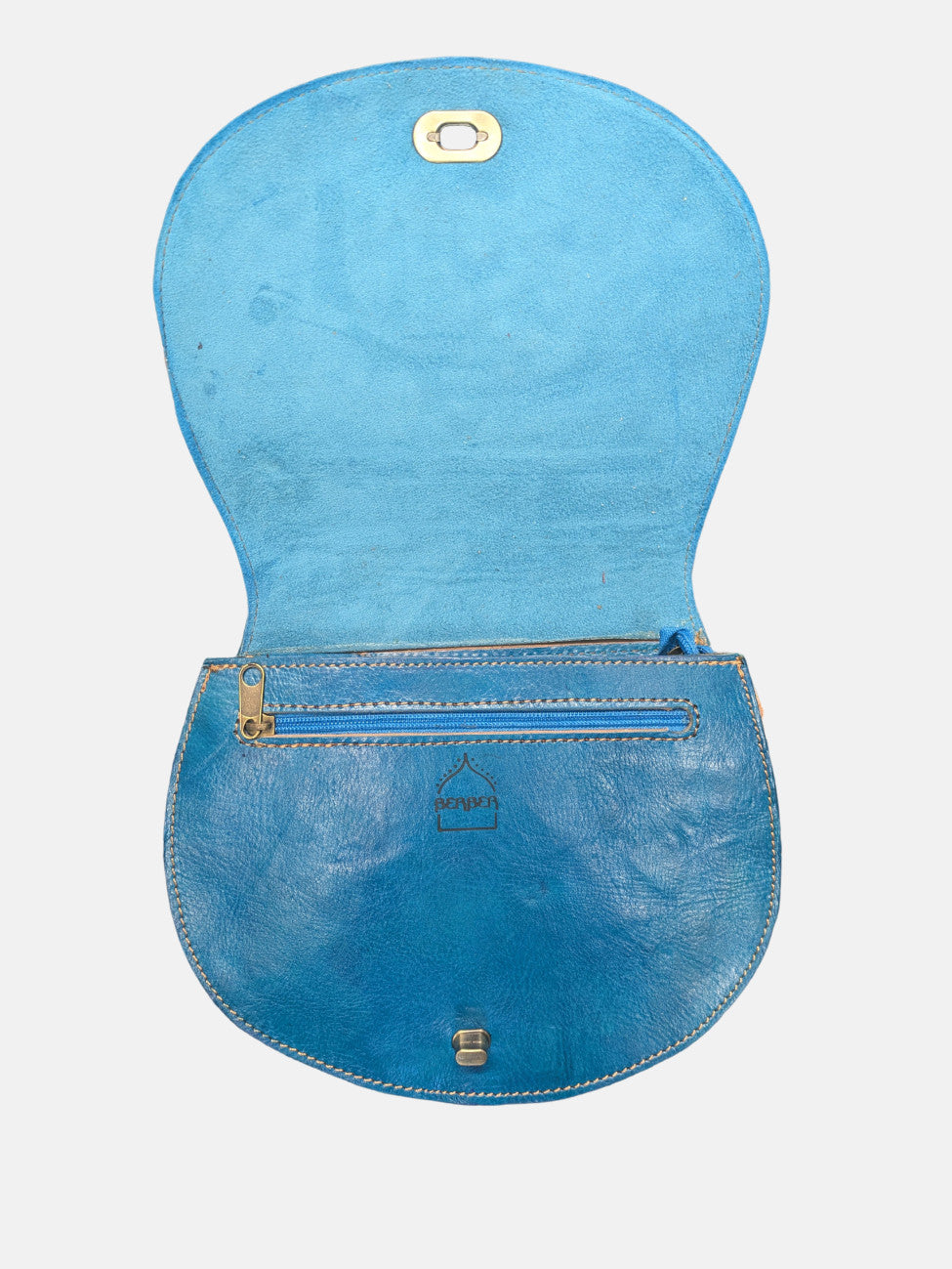 Sac de Selle Temara embossé en bleu clair