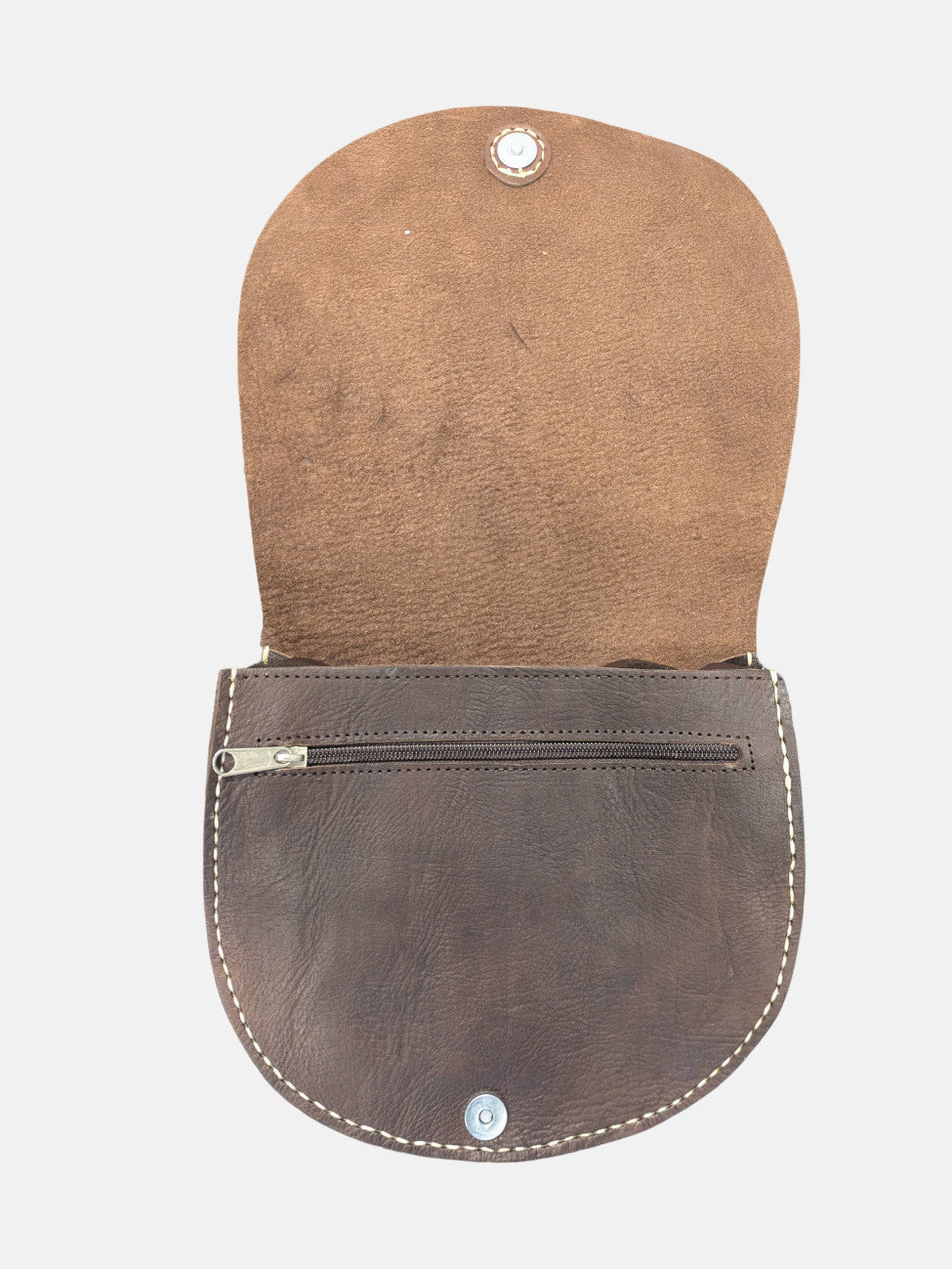 Second - The Temara Large Saddle Bag in Dark Brown