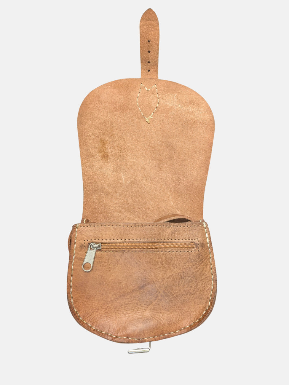 Second - The Temara Small Half-Moon Saddle Bag in Tan