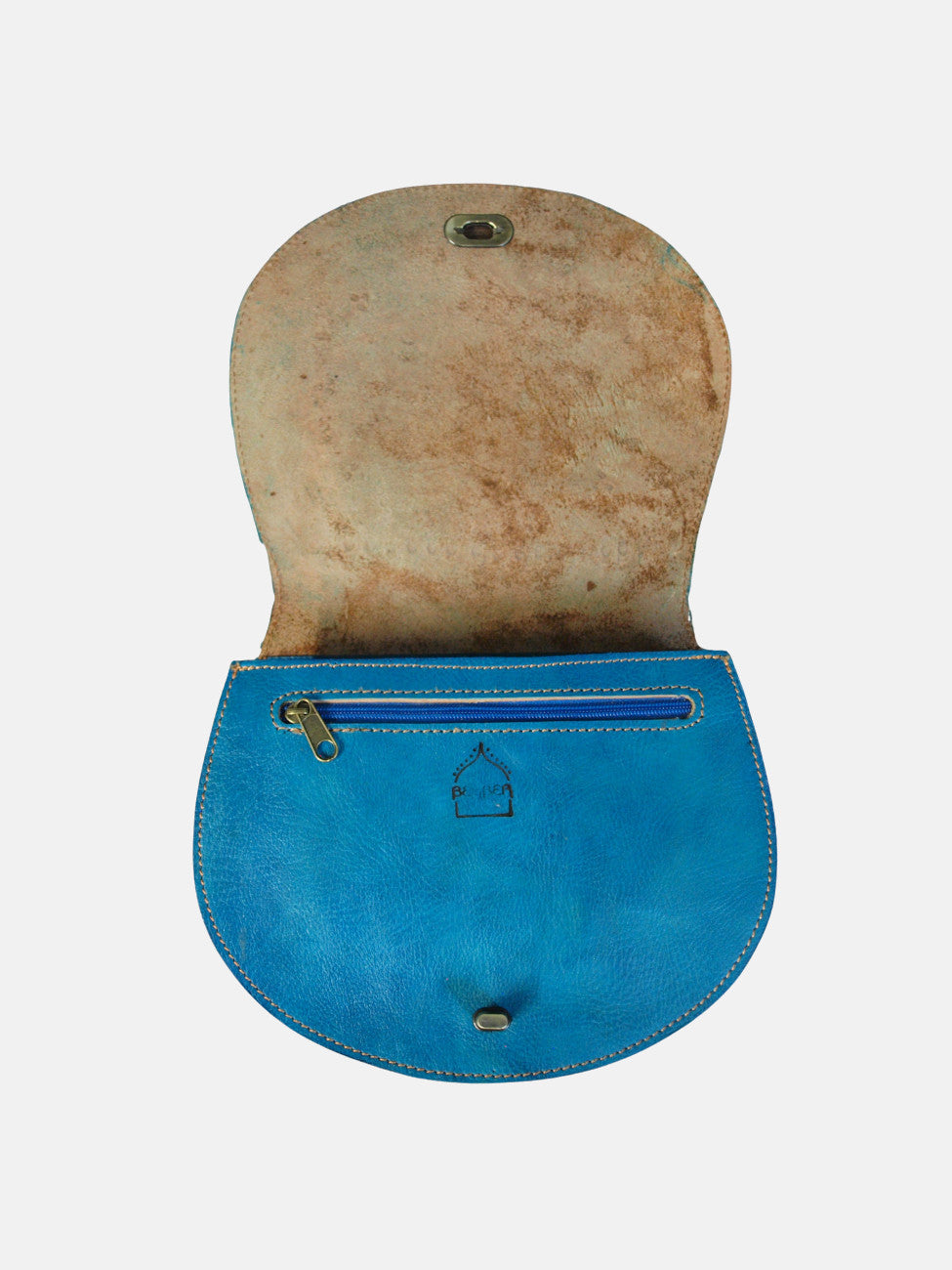 Sac de Selle Temara embossé en bleu clair