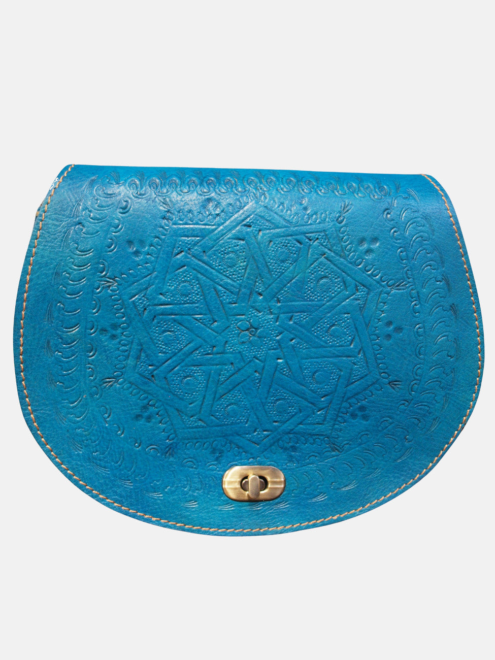 Sac de Selle Temara embossé en bleu clair