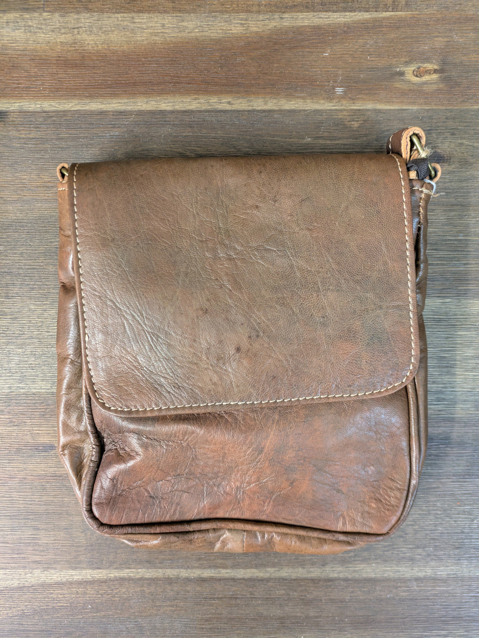 Sample - Small Messenger Bag in Dark Brown