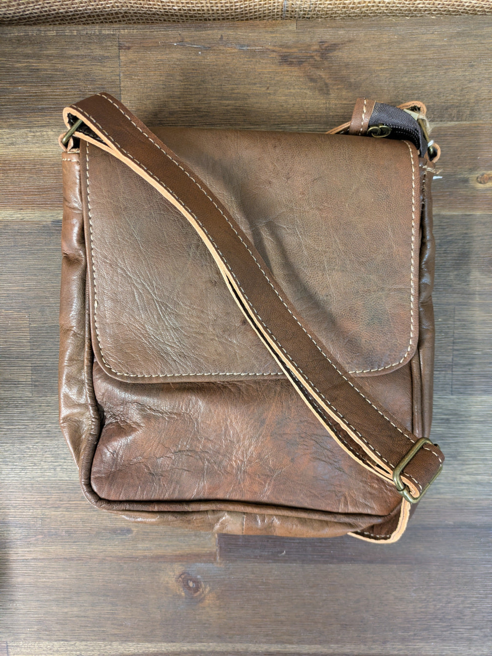 Sample - Small Messenger Bag in Dark Brown