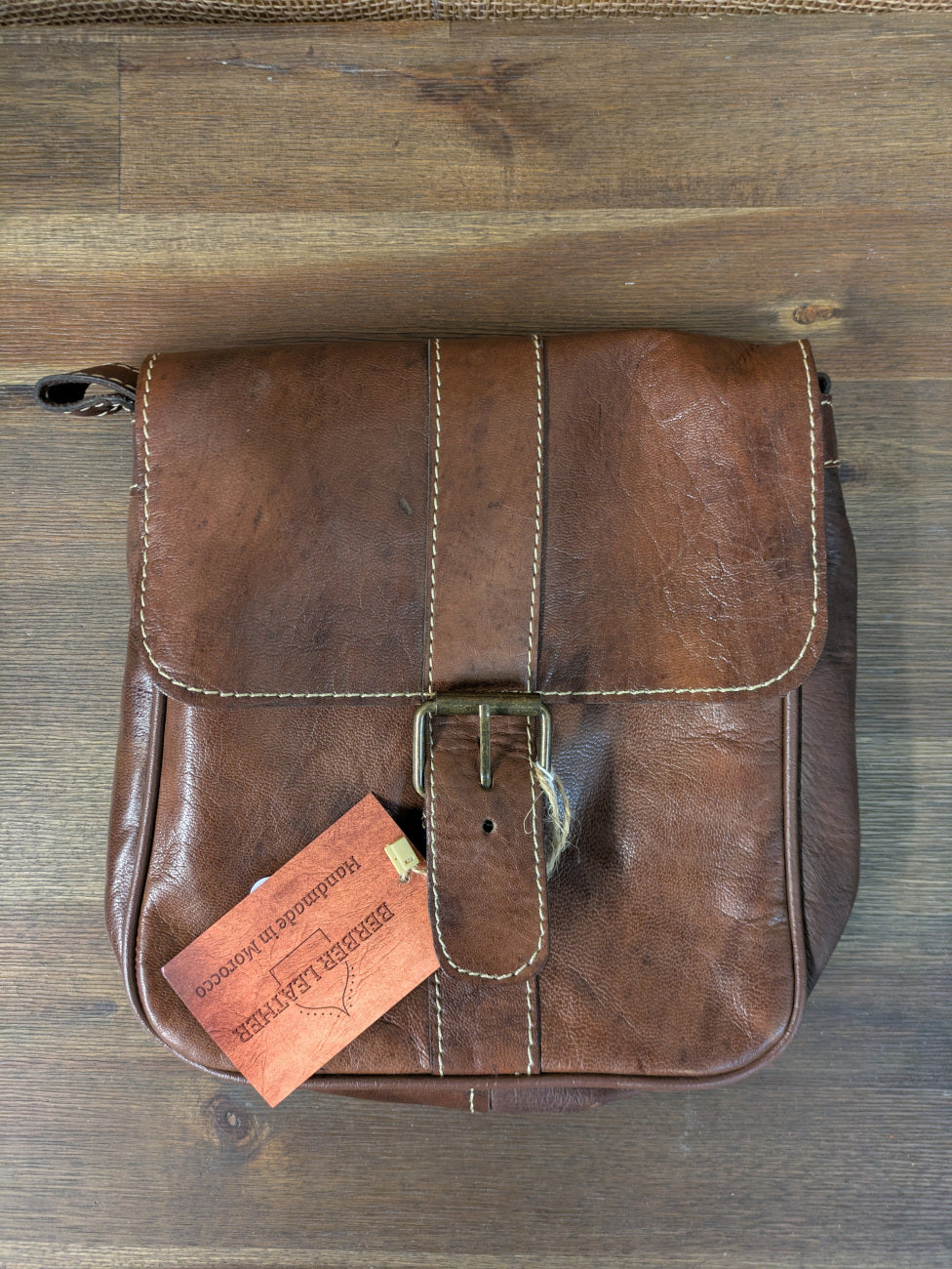 Sample - Small Messenger Bag in Dark Brown with Buckle