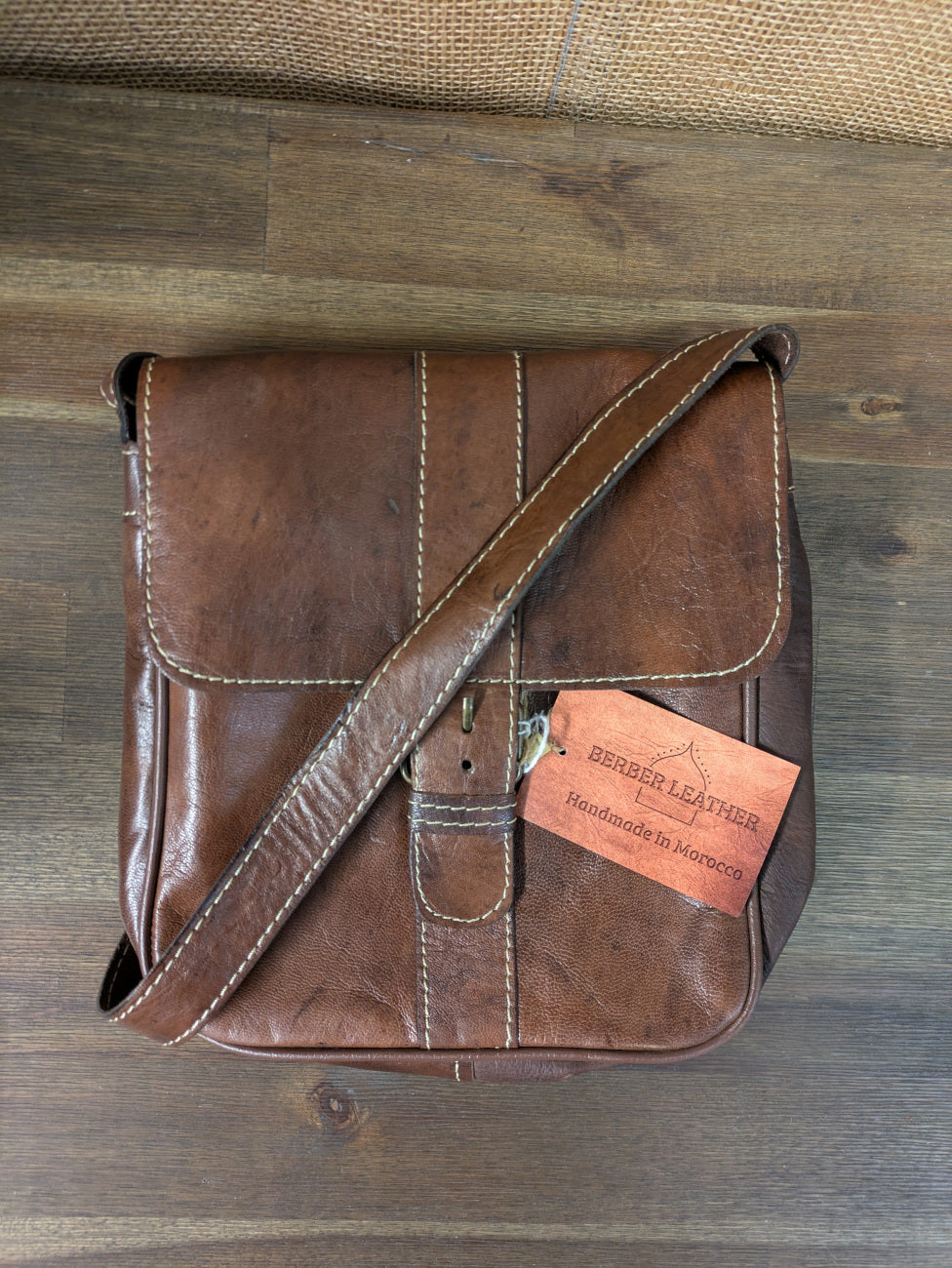 Sample - Small Messenger Bag in Dark Brown with Buckle