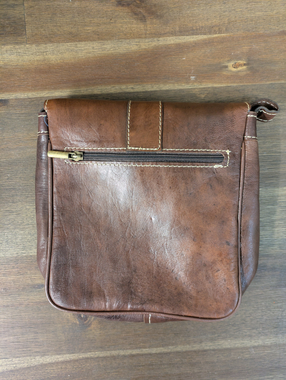Sample - Small Messenger Bag in Dark Brown with Buckle