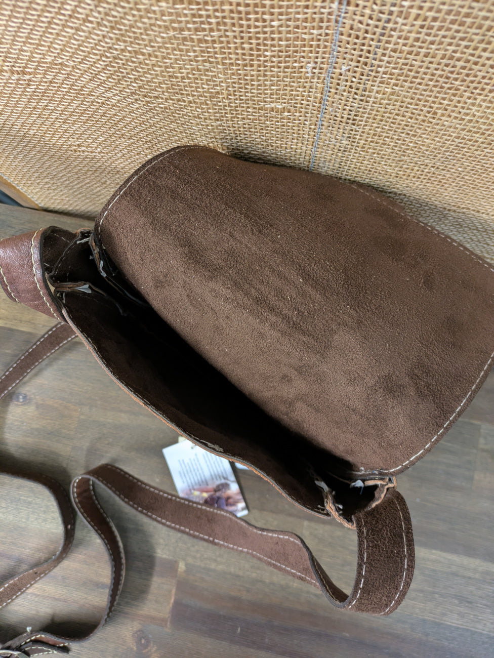 Sample - Small Messenger Bag in Dark Brown with Buckle