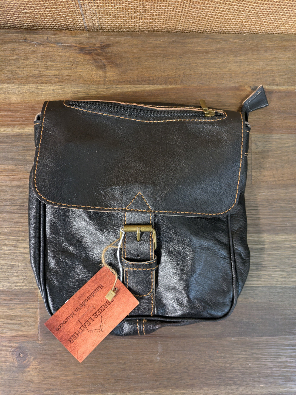 Sample - Small Messenger Bag in Black with Buckle