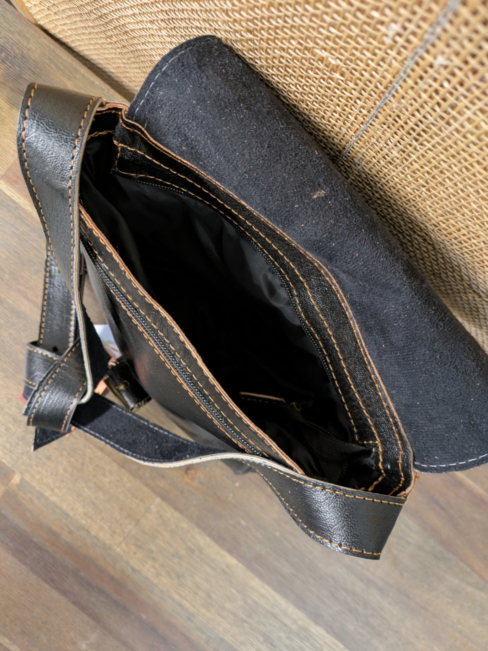 Sample - Small Messenger Bag in Black with Buckle