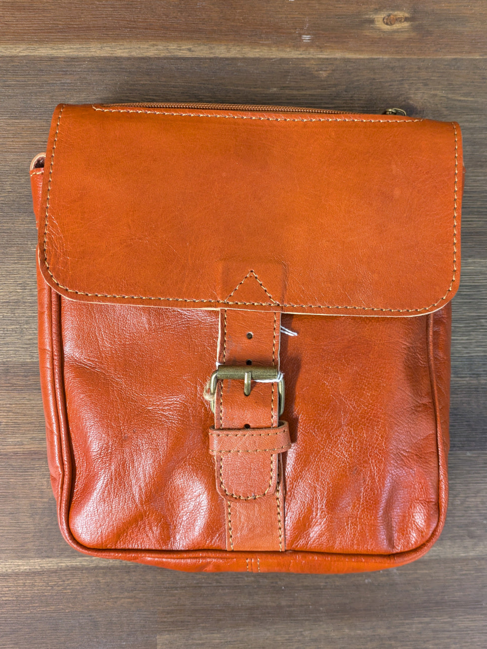 Sample - Small Messenger Bag in Light Brown with Buckle