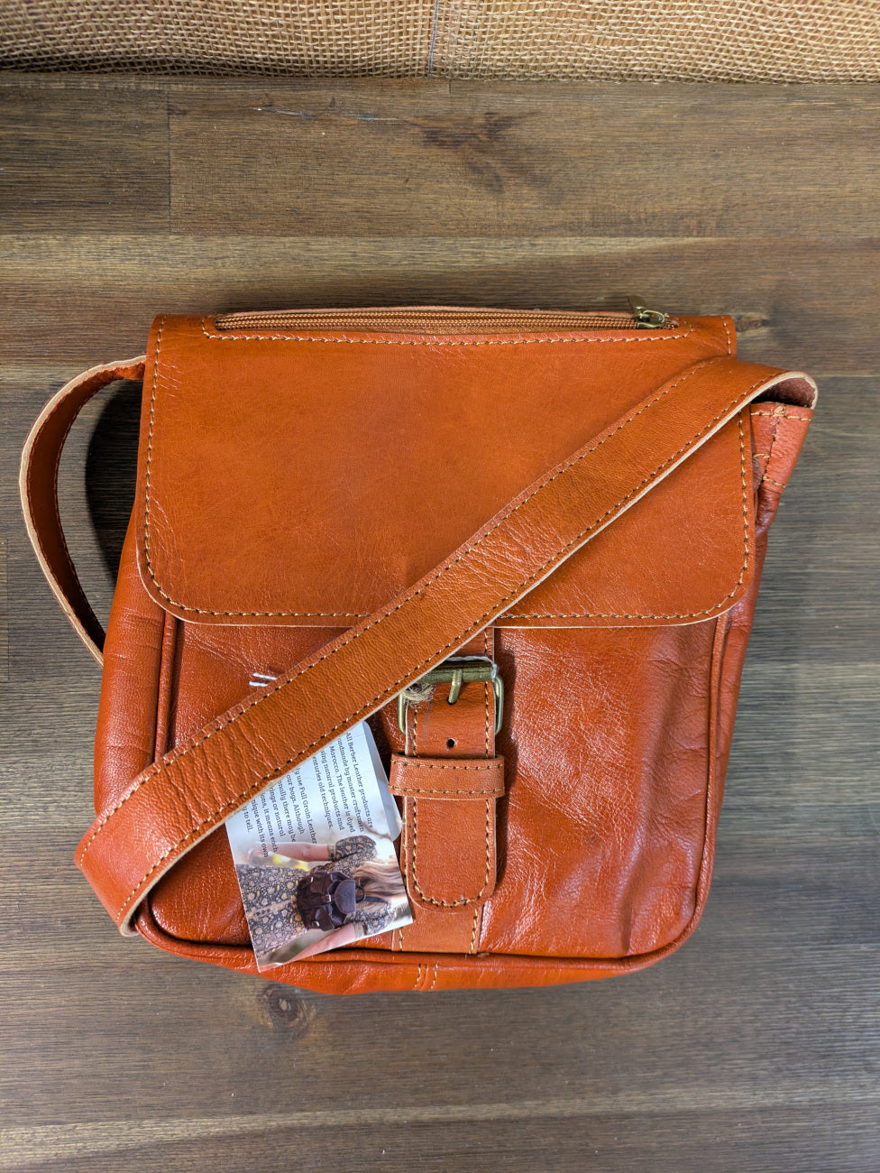 Sample - Small Messenger Bag in Light Brown with Buckle
