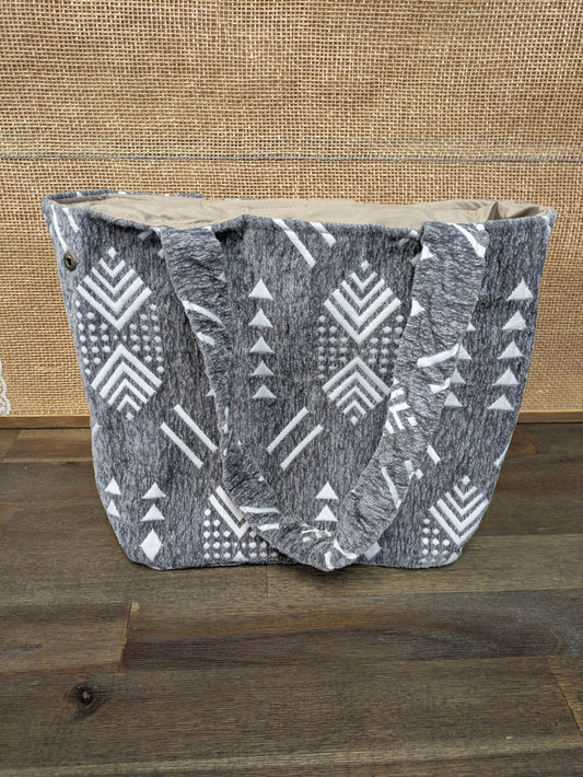 Sample - The Nador Small Expandable Fabric Tote in Grey
