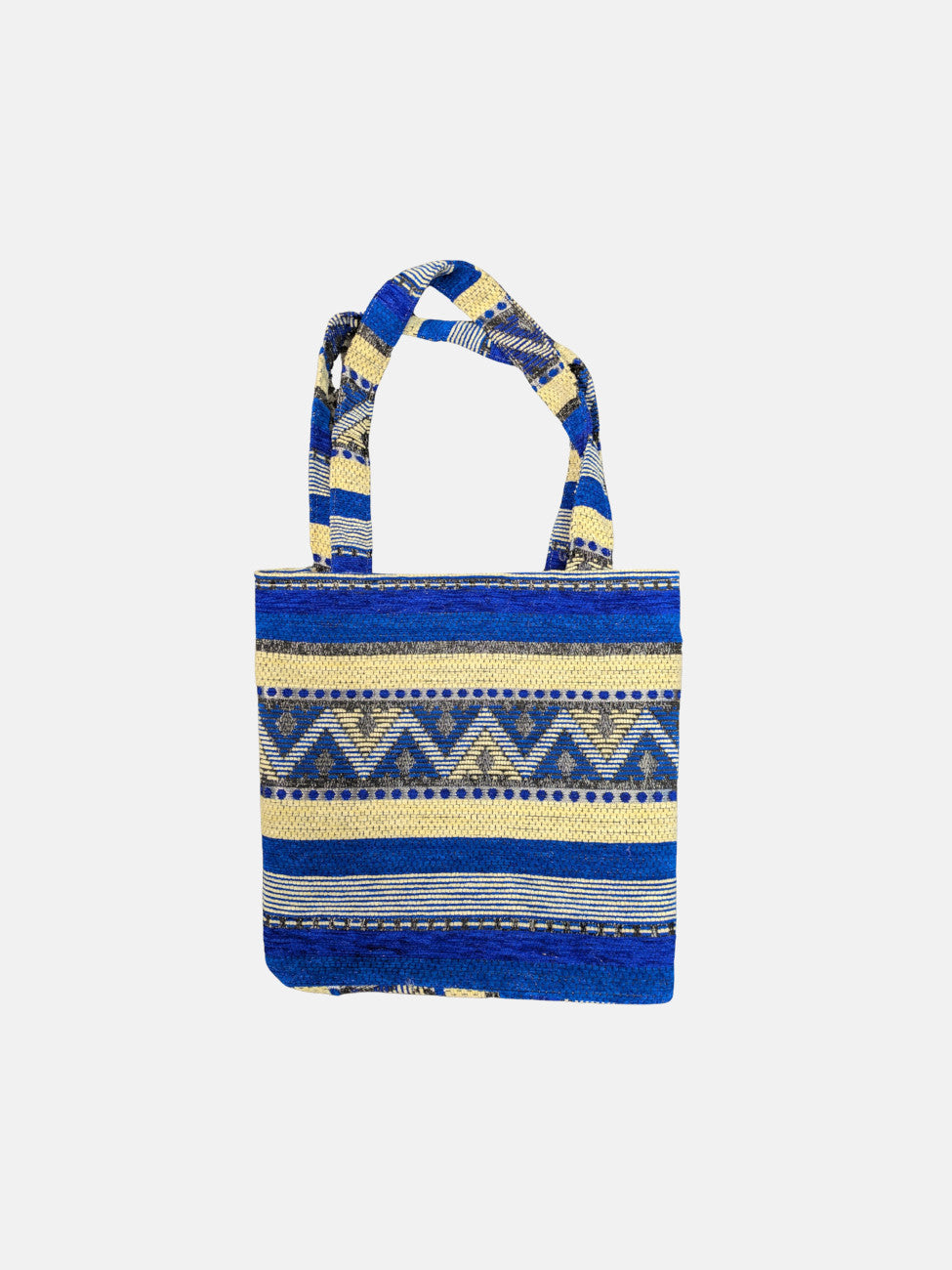 The Nador Small Expandable Fabric Tote in Blue